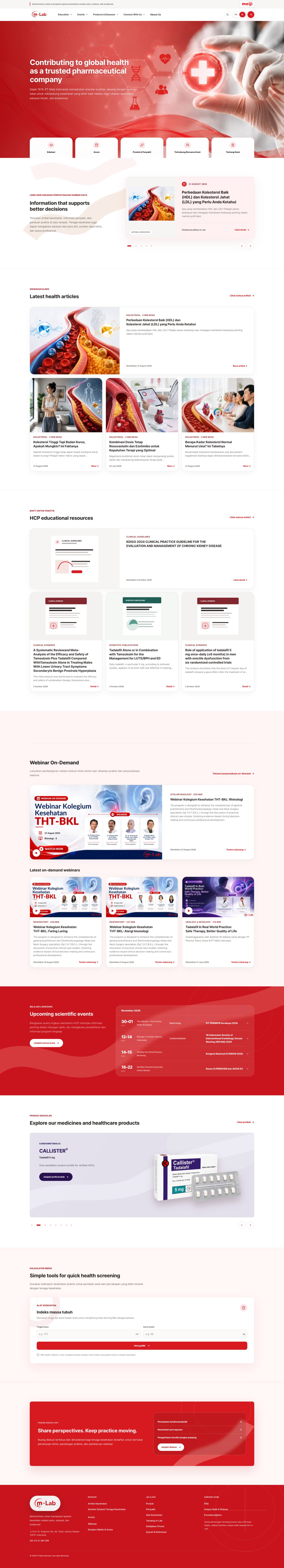 portfolio popout.id web development agency jakarta client m-Lab Medical Education Platform